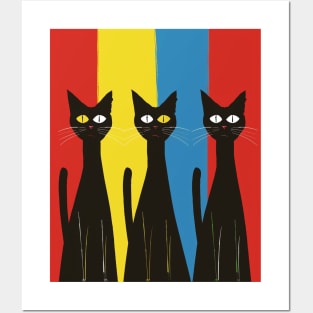 Mid-Century Modern CAT Shelves Posters and Art